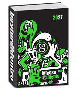 Cartoleria Diario 2026-2027 Bastardidentro 16 mesi Superspecial Fluo Intensamente. Verde Bastardidentro