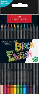 Cartoleria Astuccio cartone da 12 matite colorate triangolari Black Edition