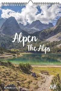 Cartoleria ALPHA EDITION - Calendario 2026 da muro, 12 mesi, 23,7x34 cm, The Alps Alpha Edition