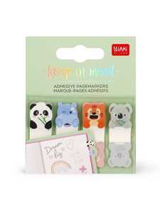 Idee regalo Legami - Segnapagina Adesivi Keep in Mind, 80 Segnapagina Adesivi (20 x 4), Tema Cute Animals, 7 x 5.5 cm Legami