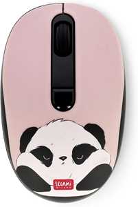 Idee regalo Legami - Mouse Wireless con Ricevitore USB Ultra Compatto, Tema Panda, 3 Opzioni di Velocità, Materiale ABS Legami