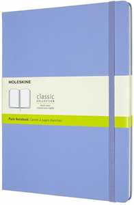 Cartoleria Taccuino Moleskine a pagine bianche X-Large copertina rigida Hydrangea. Blu Moleskine