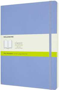 Cartoleria Taccuino Moleskine a pagine bianche X-Large copertina morbida Hydrangea. Blu Moleskine