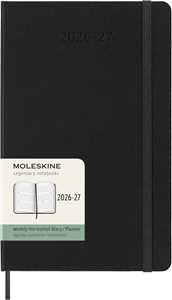 Cartoleria Agenda Moleskine 18 mesi settimanale orizzontale large nera rigida Moleskine