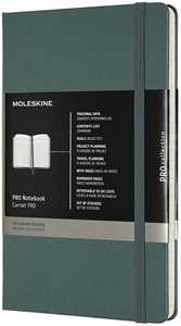 Cartoleria Taccuino Pro Moleskine large copertina rigida verde. Forest Green Moleskine