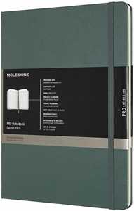 Cartoleria Taccuino Pro Moleskine XL copertina rigida verde. Forest Green Moleskine