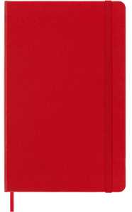 Cartoleria Taccuino Moleskine large a pagine bianche copertina rigida rosso. Scarlet Red Moleskine