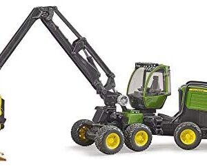 Trattore John Deere 1270G taglia tronchi con braccio meccanico - Bruder 02135