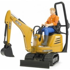 Escavatoremicro JCB 8010 con personaggio - Bruder 62002