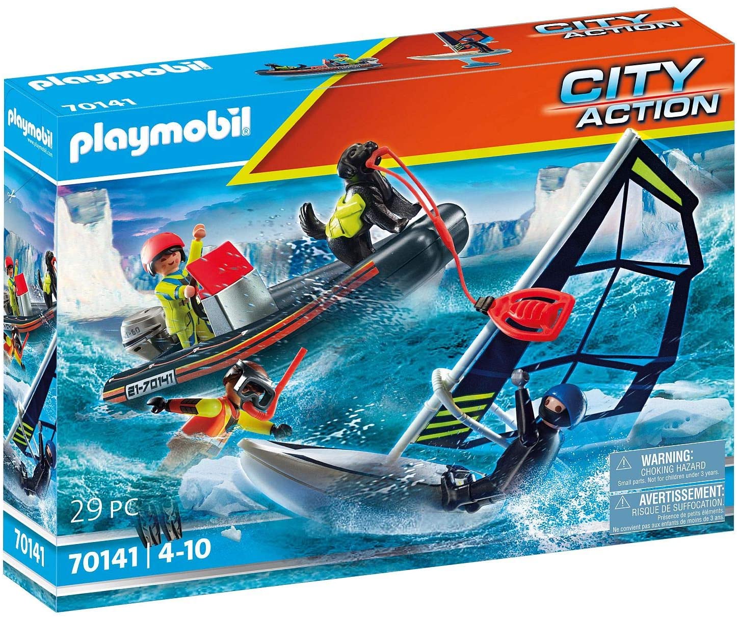Playmobil City Action - Gommone della guardia costiera - 70141