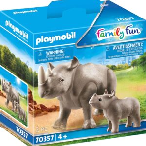 Playmobil Family fun -Rinoceronte con cucciolo - 70357