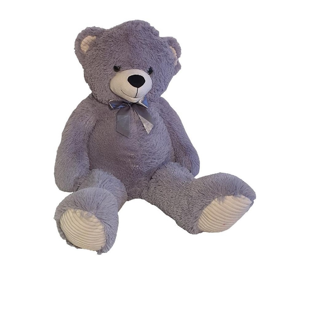 Peluche Gigante 100 cm Orso Morbido Bianco o Grigio - immagine 3