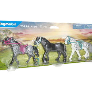Playmobil Country -Blister 3 cavalli: Frisone, Knabstrupper e Andaluso - 70999