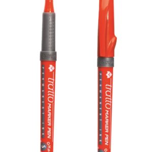 Tratto Marker Pen OHP Marcatore universale ideale per CD DVD. Punta media. Colore Rosso