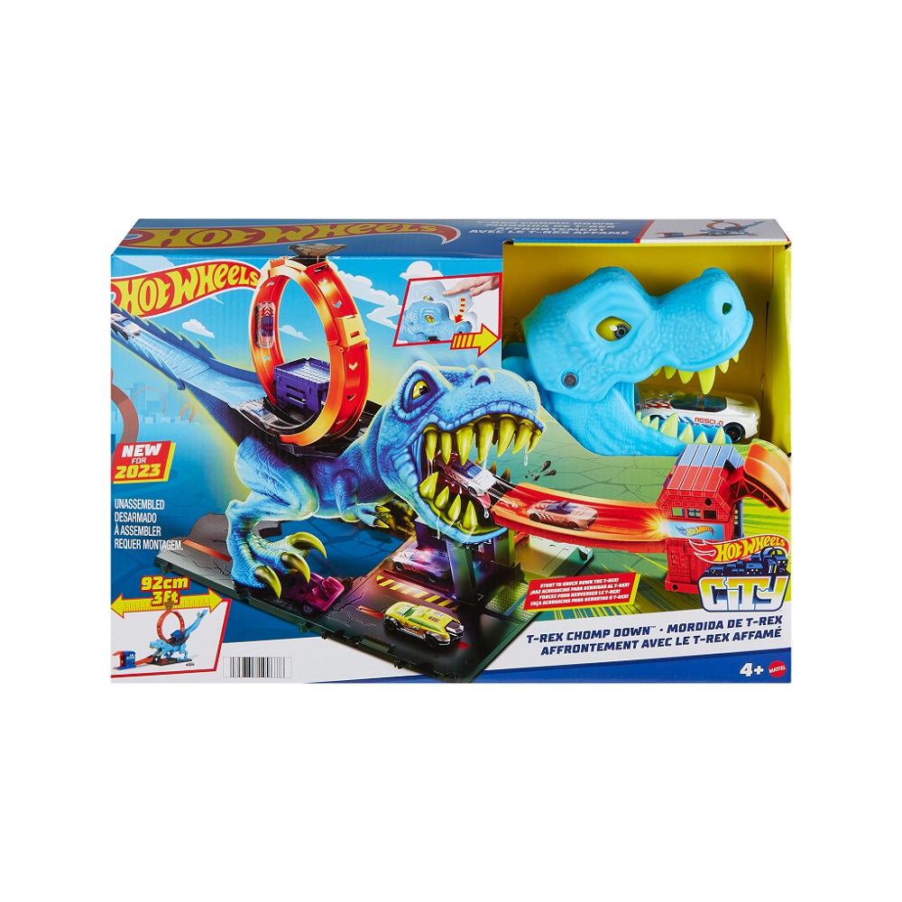 Hot Wheels City Sfreccia sul T-Rex Playset