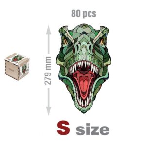 Gioca e Rigioca Puzzle di legno Wooden puzzle size S small 80 pezzi soggetto: dinosauro T-Rex POS230025