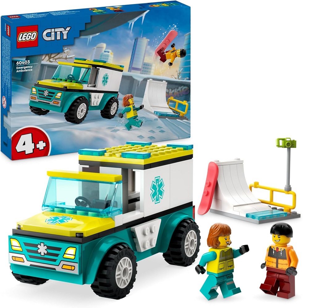 Lego City Ambulanza di emergenza e snowboarder 60403