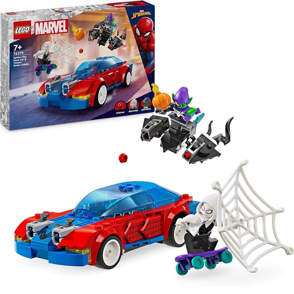 Lego Super Heroes Marvel Auto da corsa di Spider-Man e Venom Goblin 76279