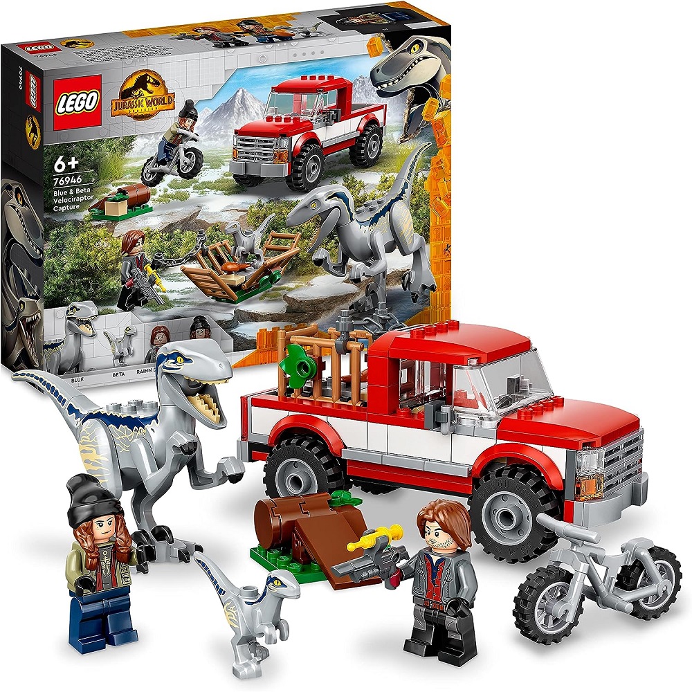 Lego Jurassic World La cattura dei Velociraptor Blue e Beta 76946