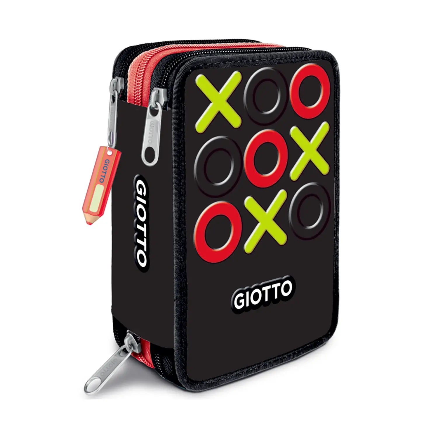 Astuccio Triplo Giotto 3 Zip Premium Tris Nero - 9630.00-N
