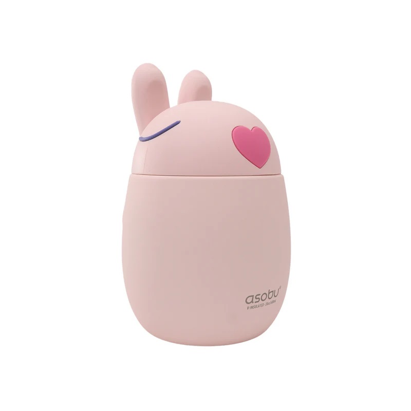 Contenitore termico Bestie Animal 600ml Coniglio Rabbit Bunny rosa - Asobu