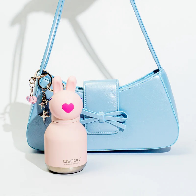 Borraccia Termica Mini Bestie 200ml Coniglio Rosa Bunny - Asobu - immagine 6