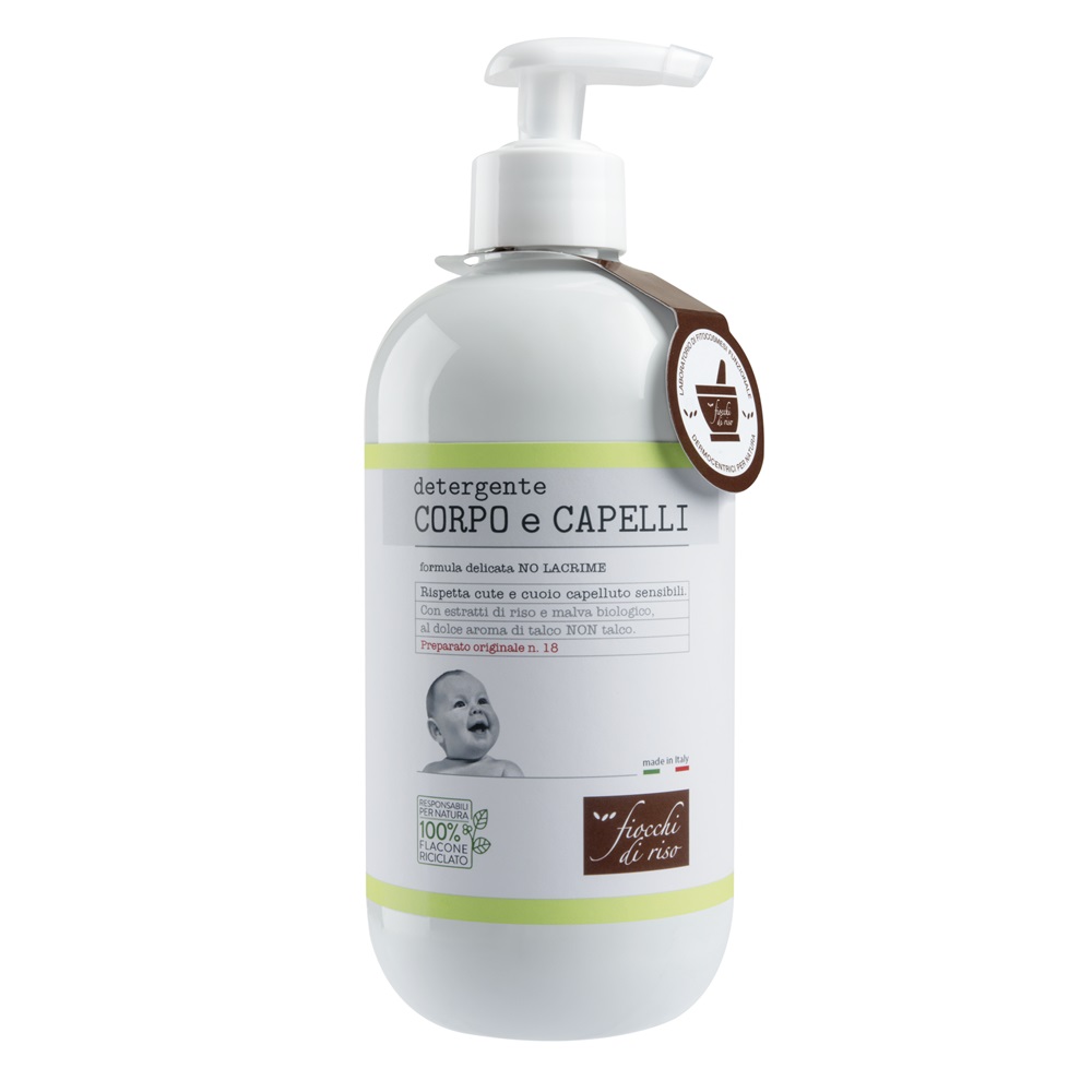 Fiocchi di riso detergente corpo capelli talco 400ml - NO lacrime